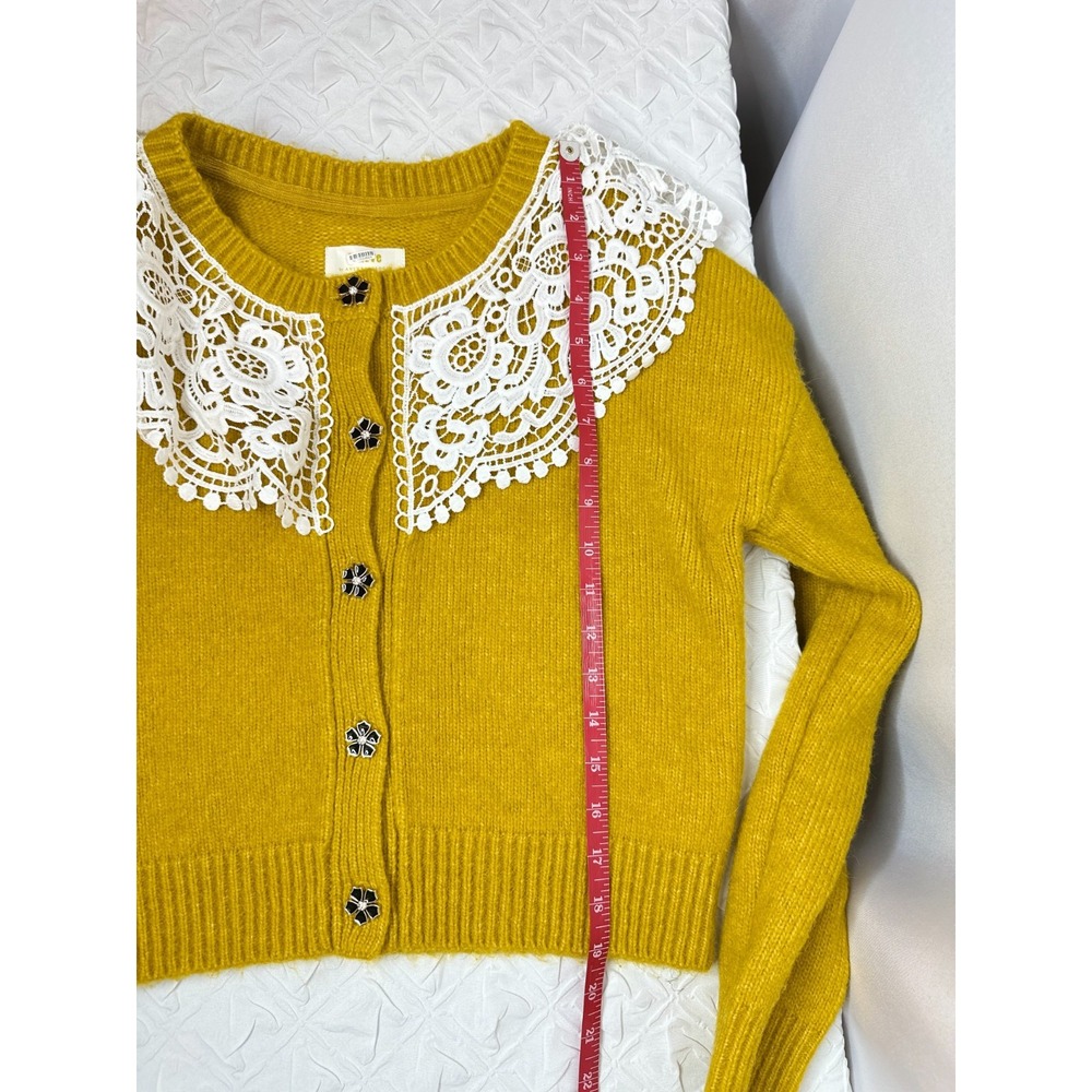 Anthropologie Maeve Lace Cardigan, XSMALL* Cottagecore Coquette Twee Grandmacore - Picture 3 of 6